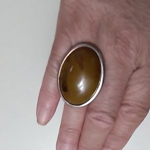 Large Brown Stone Ring